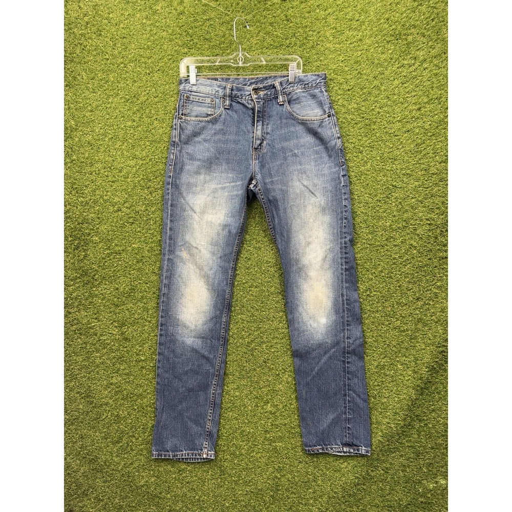 Vintage Levis 521 Jeans Mens 32x34 Tapered Leg Fit Medium Wash Denim Blue